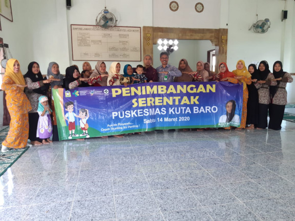 kegiatan penimbangan serentak untuk mencegah Stunting se Kabupaten Aceh Besar