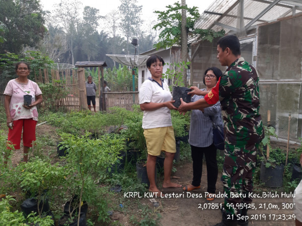 Pemberian Bibit Oleh Babinsa dan PPL Desa Pondok Batu