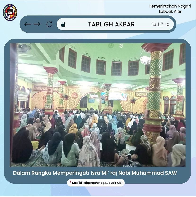 Tabligh Akbar dalam rangka memperingati Isra' Mi'raj Nabi muhammad SAW