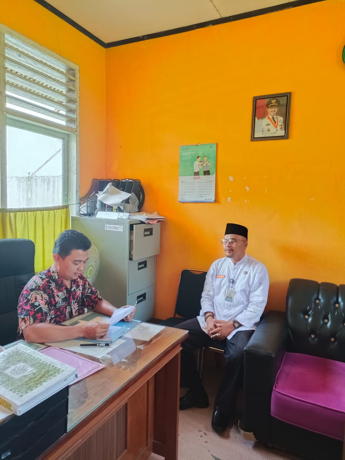 kordinasi dengan wali nagari tanjung beringin selatan tentang program KKBPK