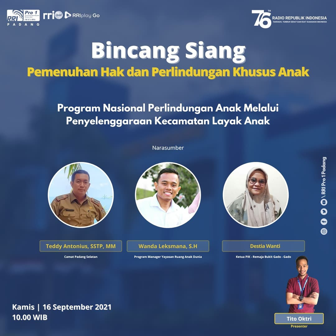 Bincang Siang Pemenuhan Hak dan Perlindungan Khusus Anak