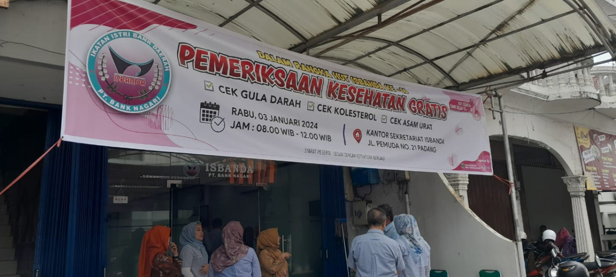 HUT ISBANDA (Ikatan Istri Bank Daerah) Ke 16 - Pemeriksaan Kesehatan Gratis