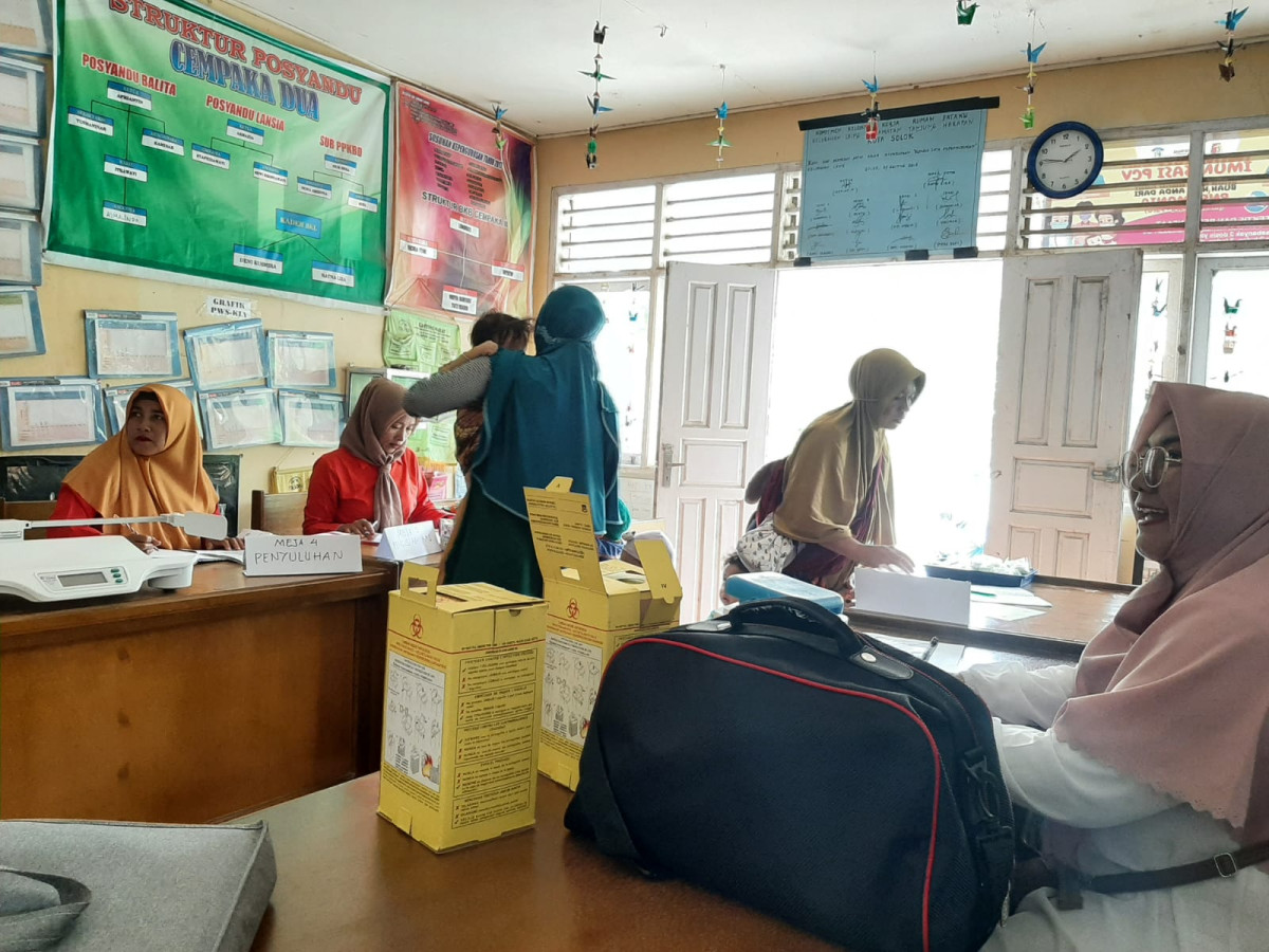 Kegiatan  poktan BKB Cempaka 2 Holistik Integratif dengan Posyandu Cempaka 2 dan PAUD Harapan Bunda