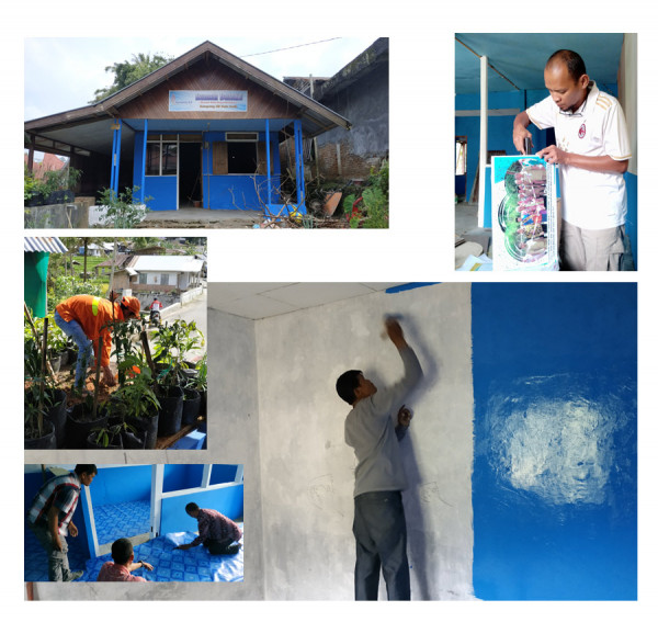 Pengerjaan renovasi Rumah DataKU Kampung KB Koto Katik