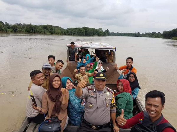 kunjungan ke dusun yg terkena banjir