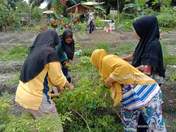 gotong royong membersihkan toga