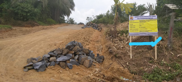 jalan yang akan dilakukan pembangunan