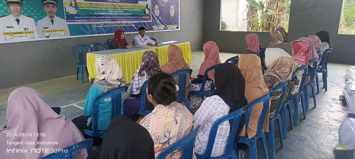 sambutan bapak kepala desa  beserta ibu tentang bantuan program ketahanan pangan