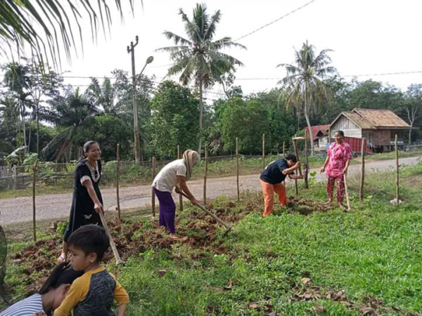 Pembuatan Kebun Dasawisma melati kp. KB Kebang Jaya Rt. 29 Rw. 11  Kelurahan Pangkalan Balai