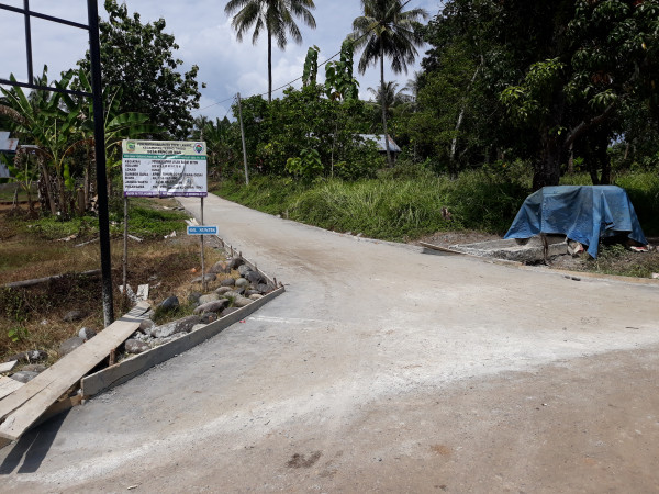 Pembangunan Jalan Dusun 2 Kampung KB Desa Pancur Mas Melalui Dana Desa