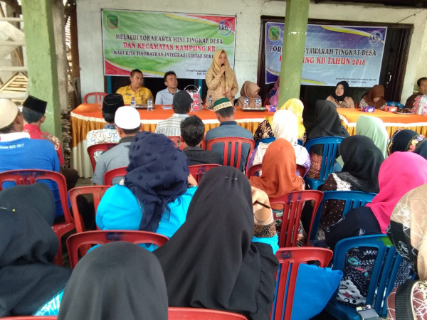 peserta kegiatan loka karya mini tk desa dan kecamatan di kampung kb desa martapura