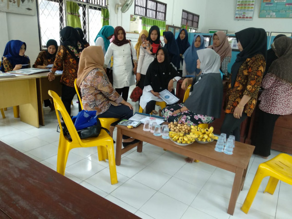 Memberikan pengarahan ke pd ibu2 kader dri tim pkk kabupaten pali