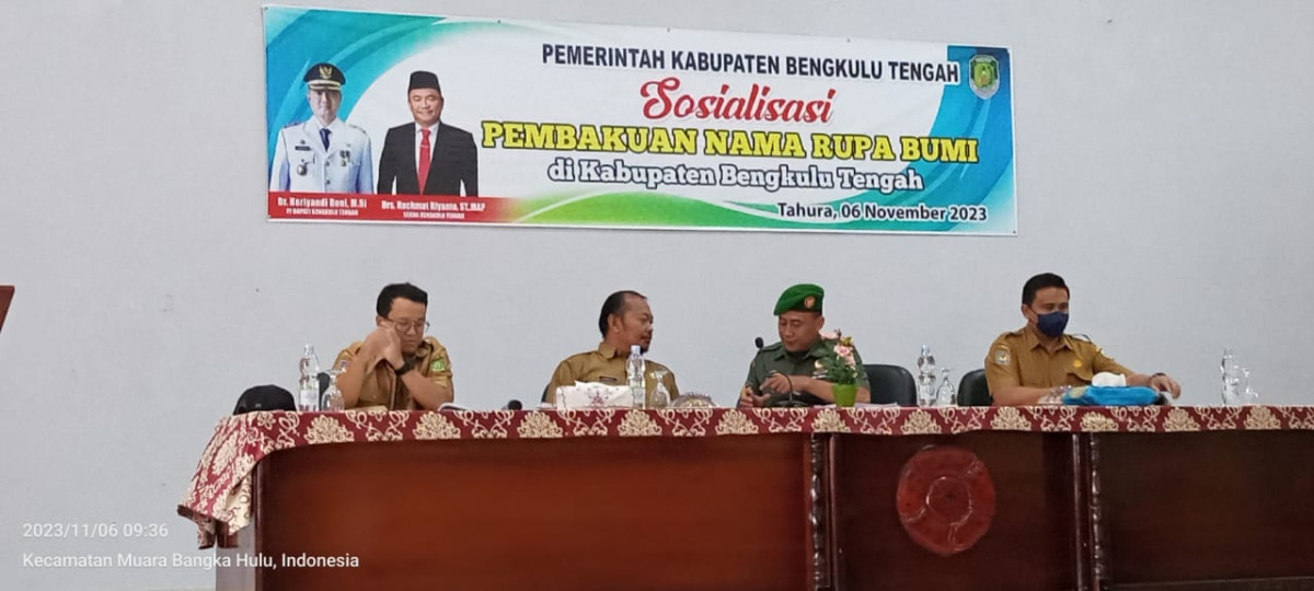 Sosialisasi Pembakuan Rupa Bumi oleh Dinas Sekretariat Daerah Bengkulu Tengah