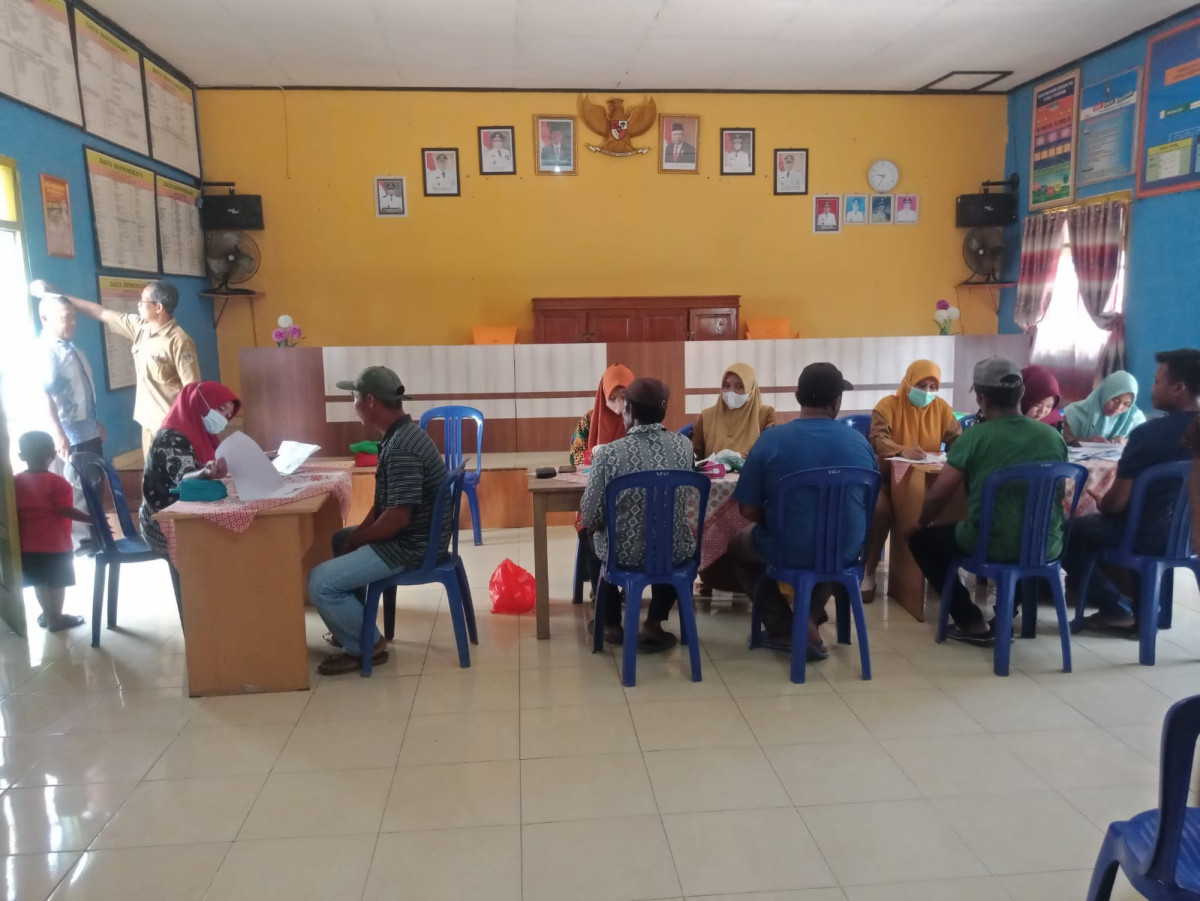 Pelaksanaan POSBINDU PTM untuk Aparatur Kampung Goras Jaya