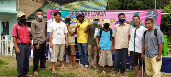 Cegah Covid-19, Desa Tanjung Harapan Laksanakan Kegiatan Penyemprotan Desinfektan Masal