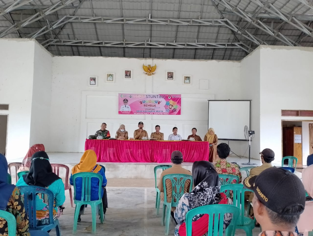 Rembuk aksi percepatan penurunan stunting Desa Adi Karya Mulya