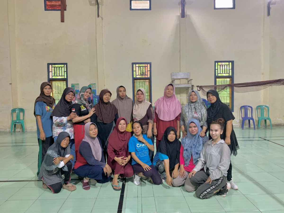 Kegiatan senam rutin pekon hmungan