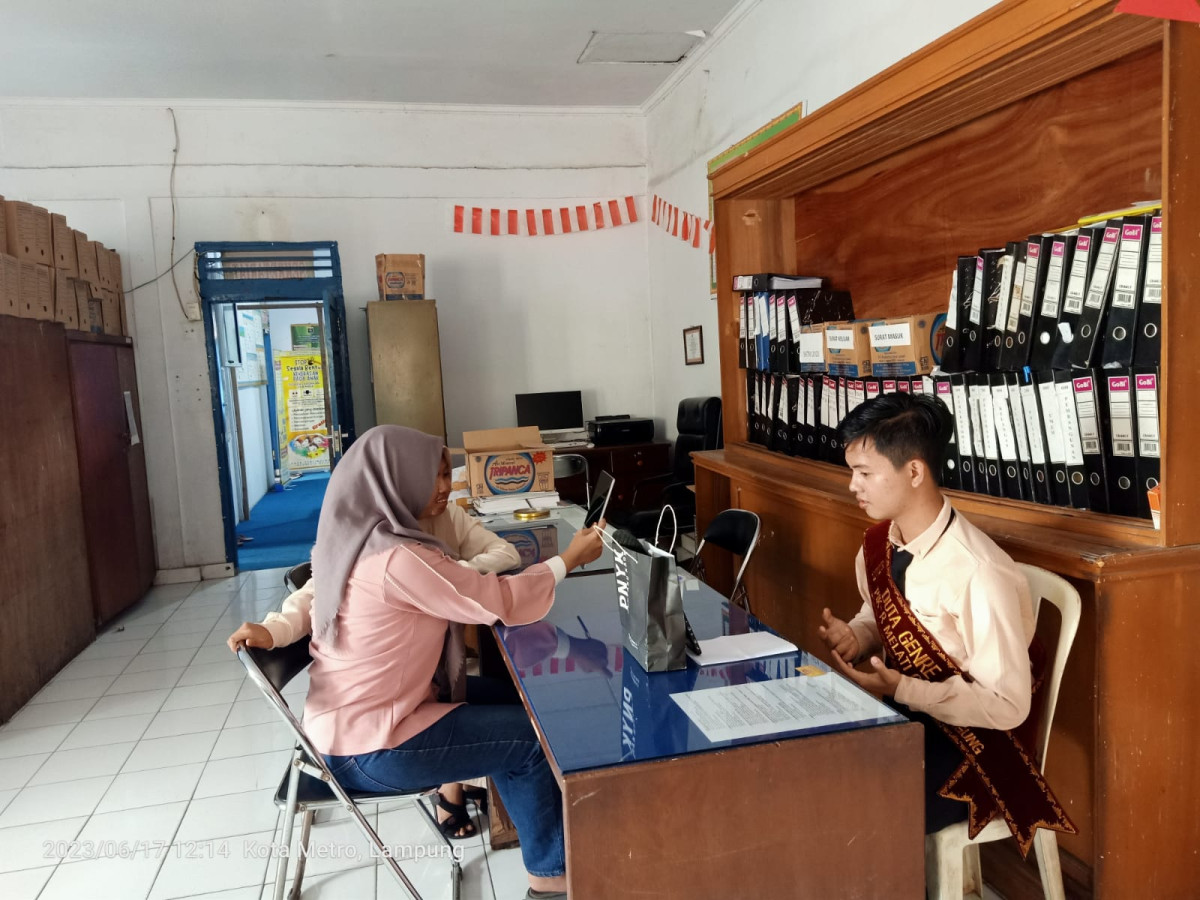 Tes wawancara online a. Muhammad Andika Saputra, duta genre dari PIK remaja Melati kelurahan Ganjar agung tingkat provinsi Lampung, Sabtu 17-06-2023