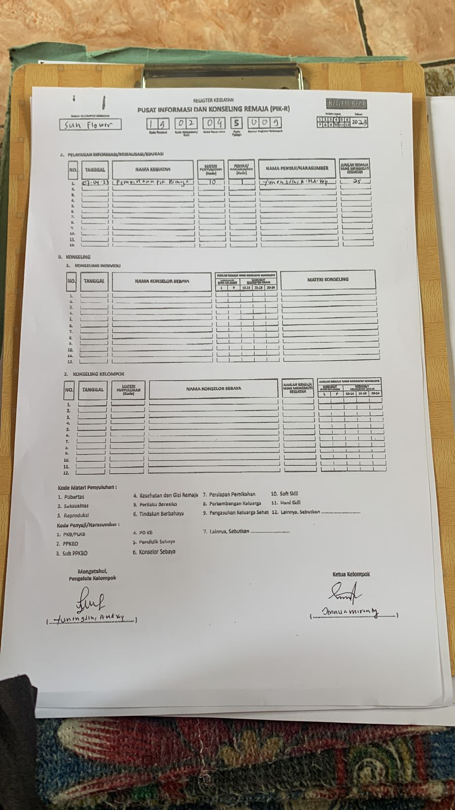 PEMBINAAN PIK REMAJA SUN FLOWERS