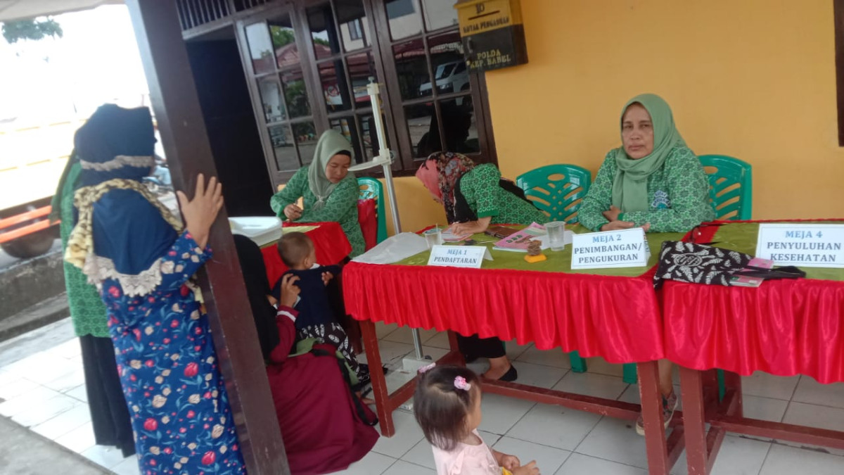 Kegiatan posyandu anggrek biru 2 dilontong pancur