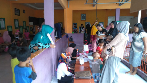 integrasi kegiatan posyandu BKB mentari kelurahan ketapang dari puskesmas pangkalbalam