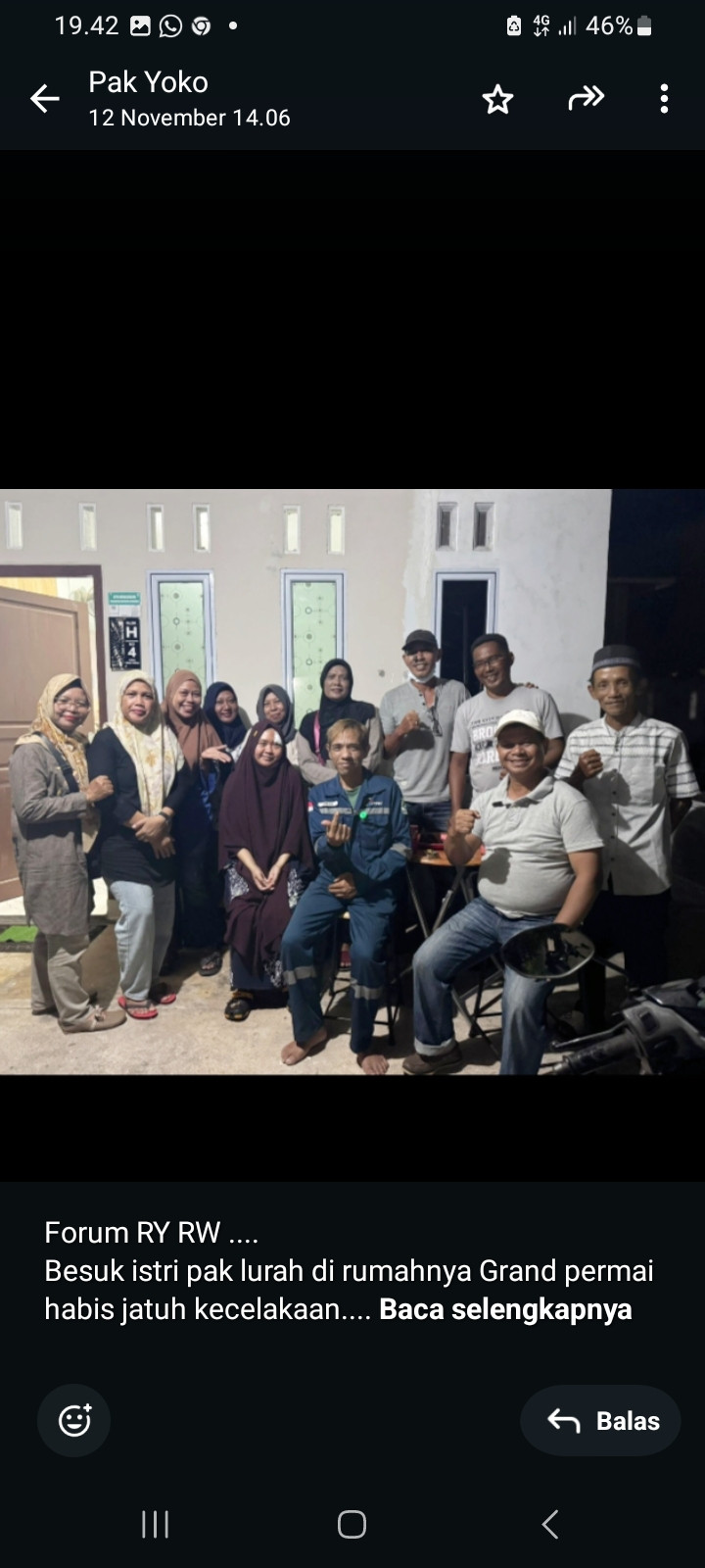 Kunjungan forum rt,rw ke rumah pak lurah