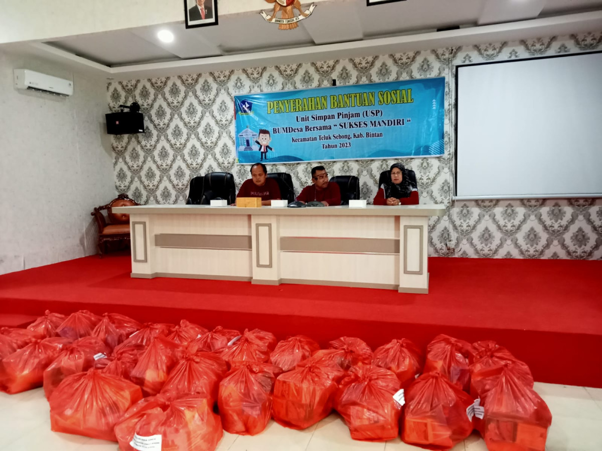 sembako yang akan di terima oleh warga yang membutuhkan