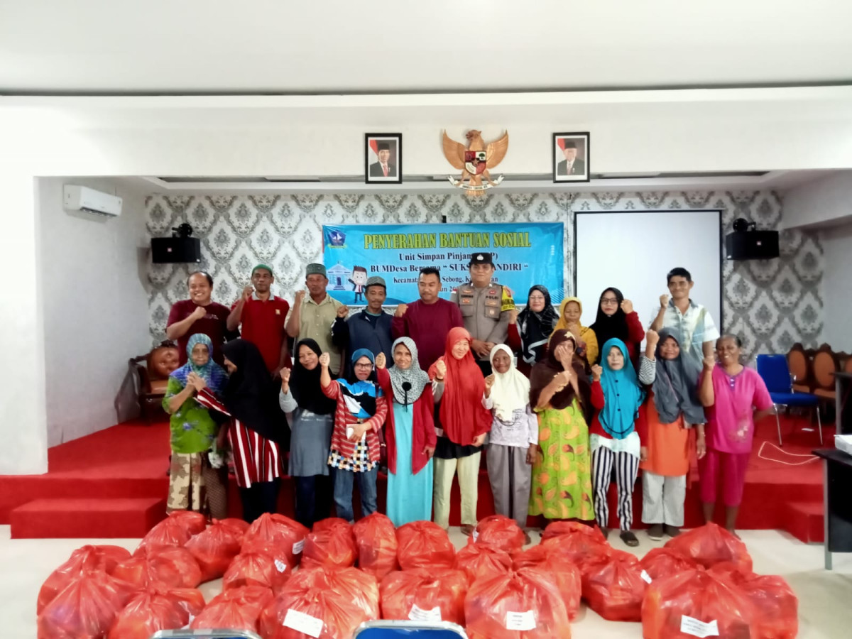 Pembagian sembako bumdesma tlk sebong