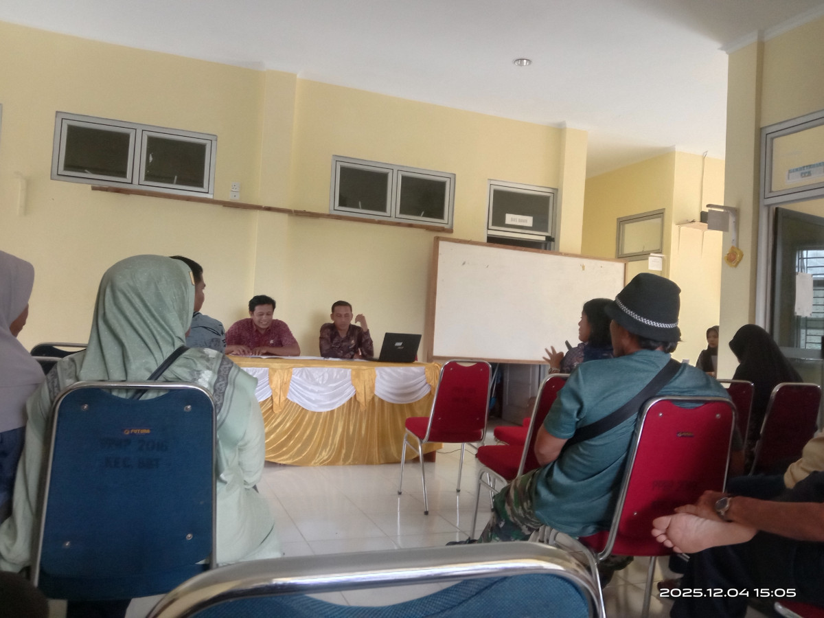 Mengikuti Rapat penetapan Harga Eceran Tertinggi untuk BBM di wilayah Kecamatan Bunguran Batubi
