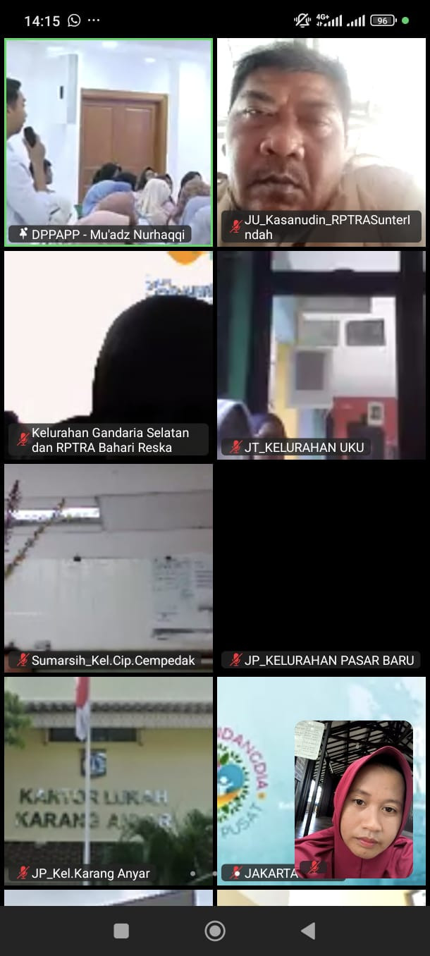 ZOOM MEETING PEMBUKAAN PELATIHAN PENGELOLAAN RPTRA TAHUN 2025