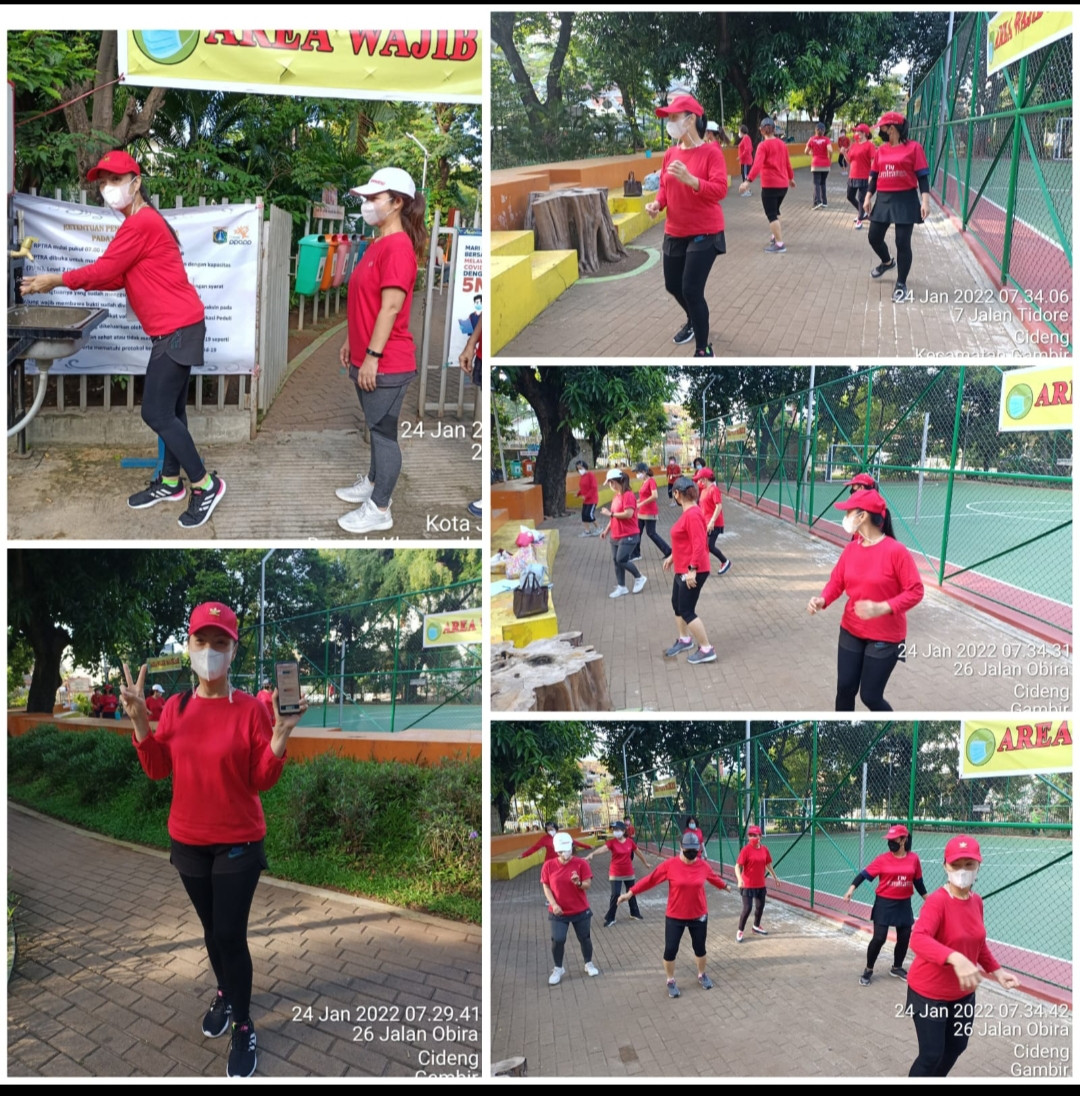 Senam line dance kelurahan Cideng