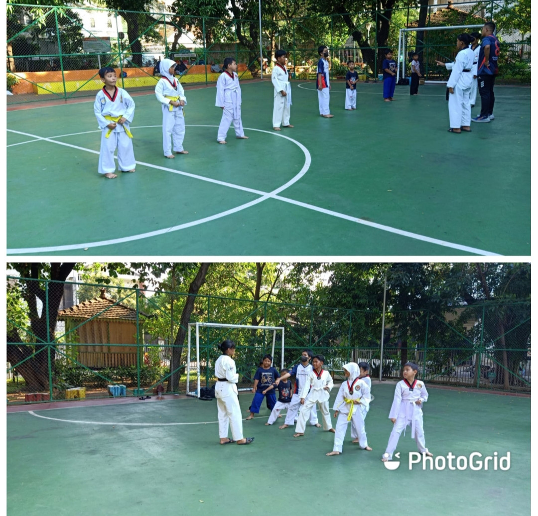 Pelatihan olahraga beladiri taekwondo
