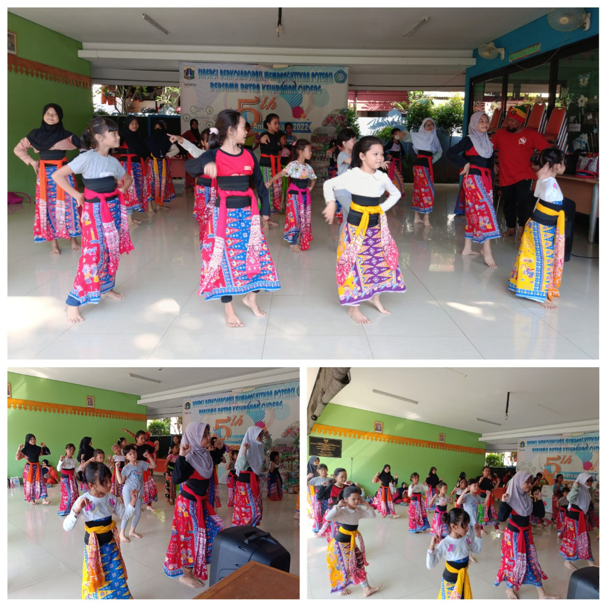 Pelatihan menari anak anak warga kelurahan Cideng