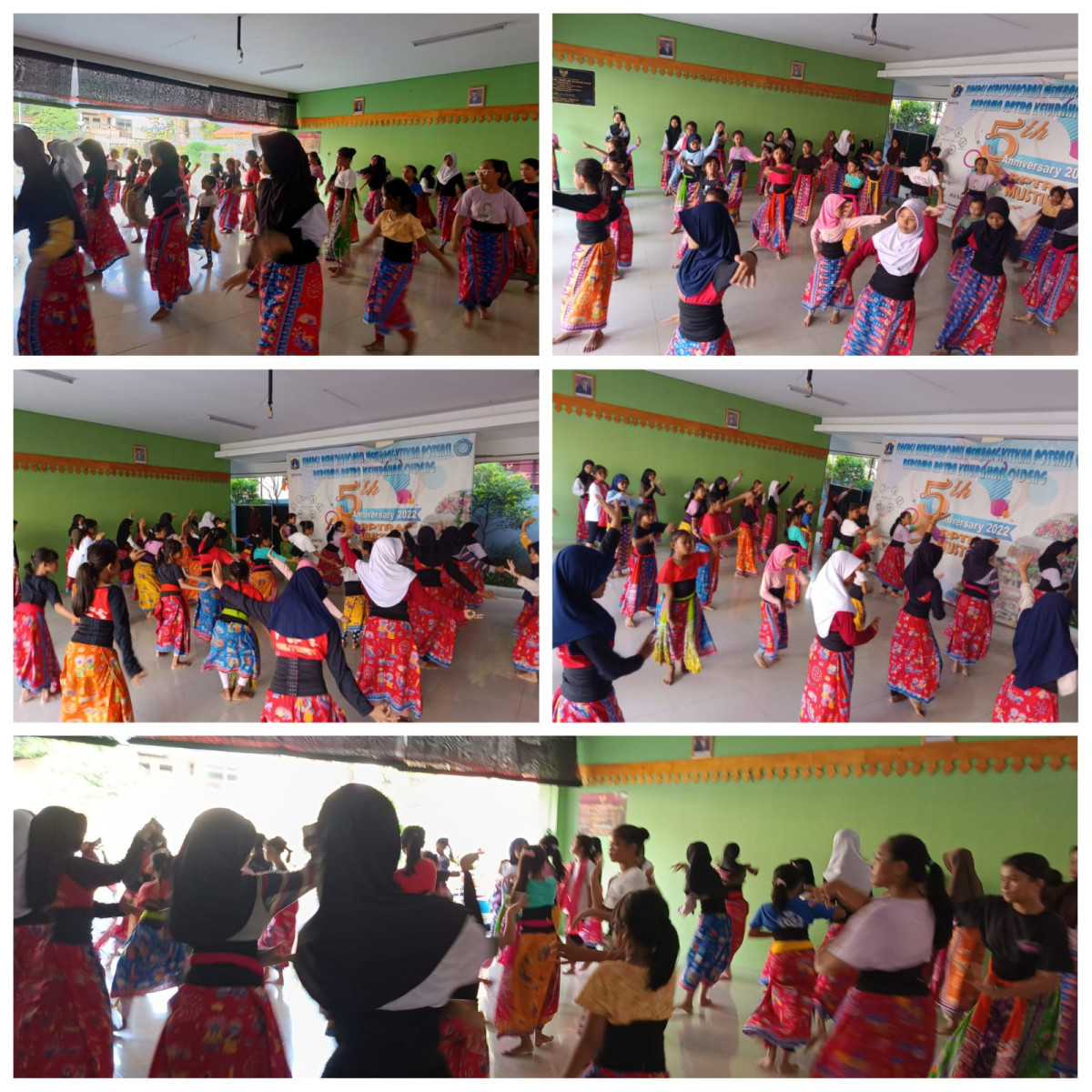 Pelatihan menari anak anak warga Kelurahan Cideng