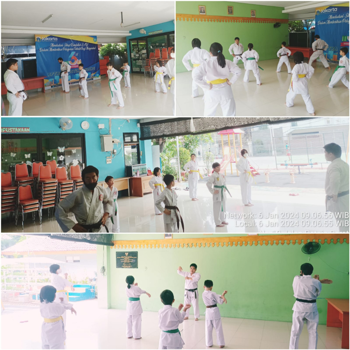 Latihan Karate anak anak kelurahan Cideng