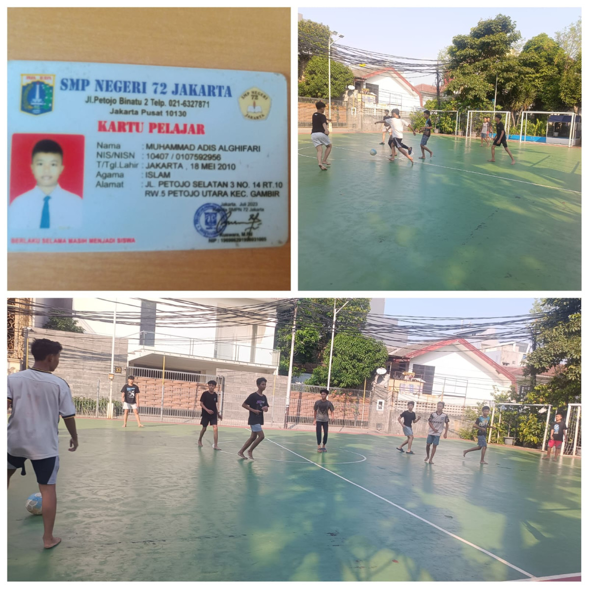 Remaja dari Petijo Selatan  bermain futsal