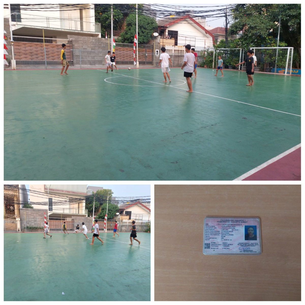 Anak anak dari Tanah Sereal bermain futsal