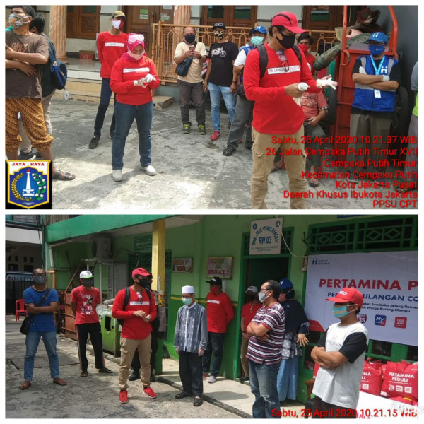 Pendistribusian BANSOS dari Pertamina di RW 03 Kel CPT