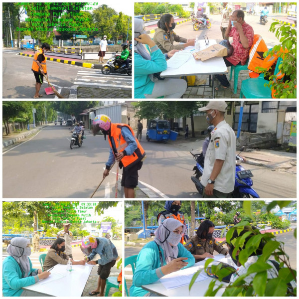 Kegiatan Tertib Masker di jln Rawasari barat Kel CPT