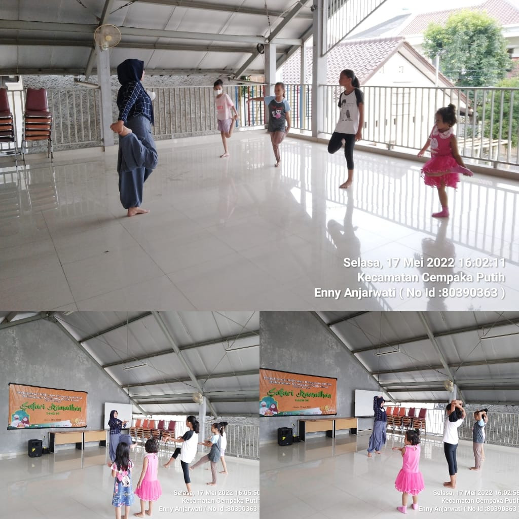 Kegiatan latihan menari dari Sudin Kebudayaan