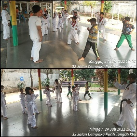 Memfasilitasi kegiatan latihan Taekwondo dari suku dinas Pemuda dan olahraga