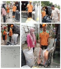 Penimbangan Bank Sampah oleh Sudin Lingkungan Hidup Bpk Wawan & Bpk Saefullah di RPTRA Beringin