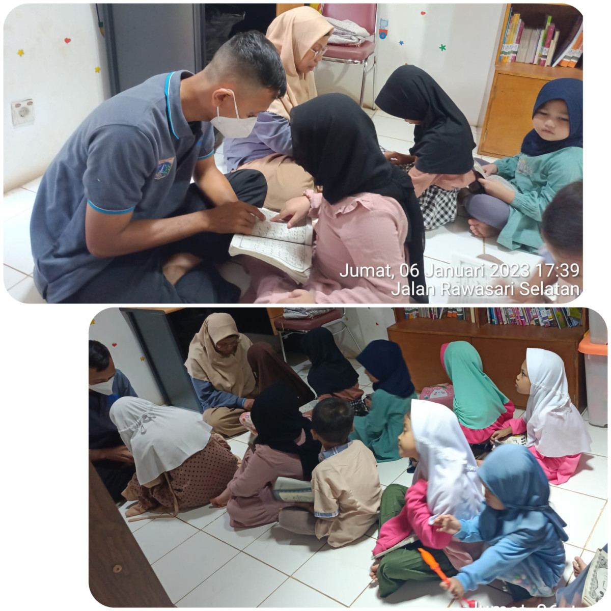 Kegiatan magrib mengaji bersama anak-anak di RPTRA Anggrek