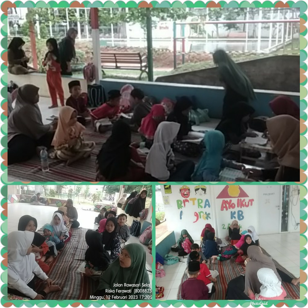 Kegiatan magrib mengaji bersama anak-anak di RPTRA Anggrek