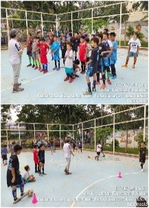 Kegiatan latihan futsal warga di lapangan RPTRA Anggrek