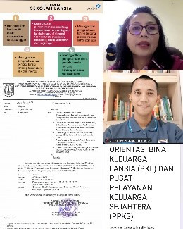 Zoom Kegiatan Orientasi / pelatihan teknis Pelaksana / Kader Ketahanan dan Kesejahteraan Keluarga ( BKB , BKR , BKL , PPKS  dan Pemberdayaan Ekonomi Keluarga / UPPKS ) di RPTRA Anggrek