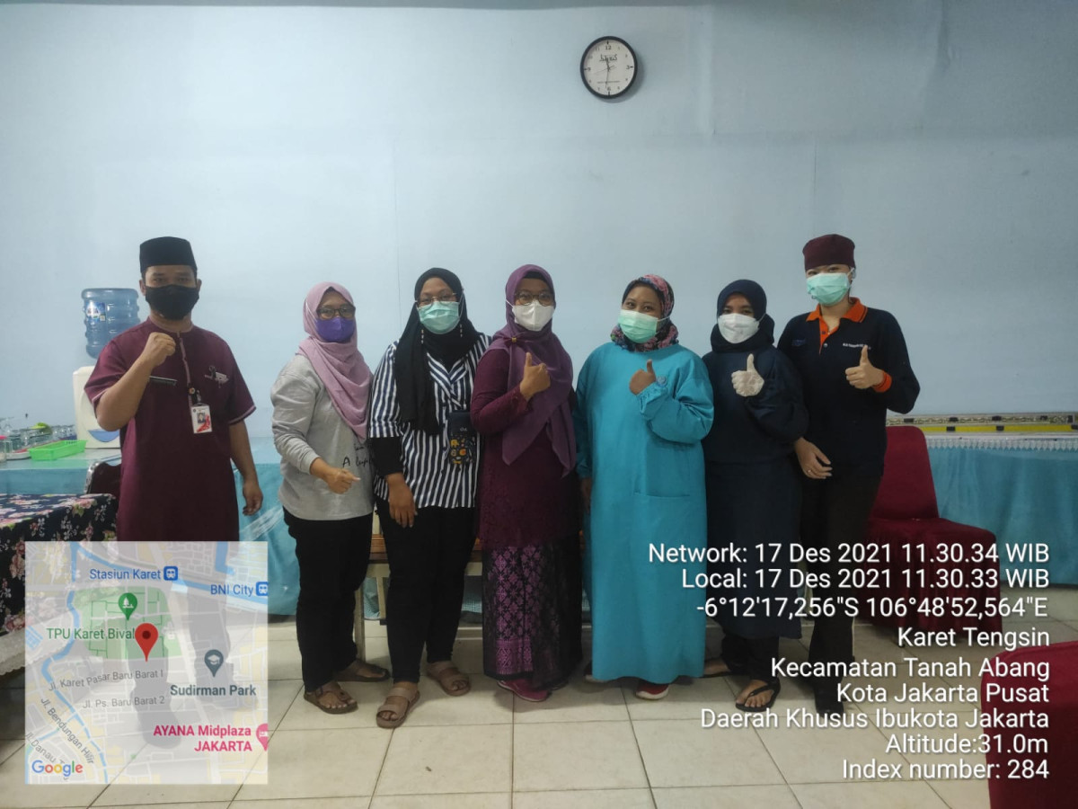 Team Nakes PKM Kec Tanah abang dan Pengelola RPTRA (admin Vaksin)