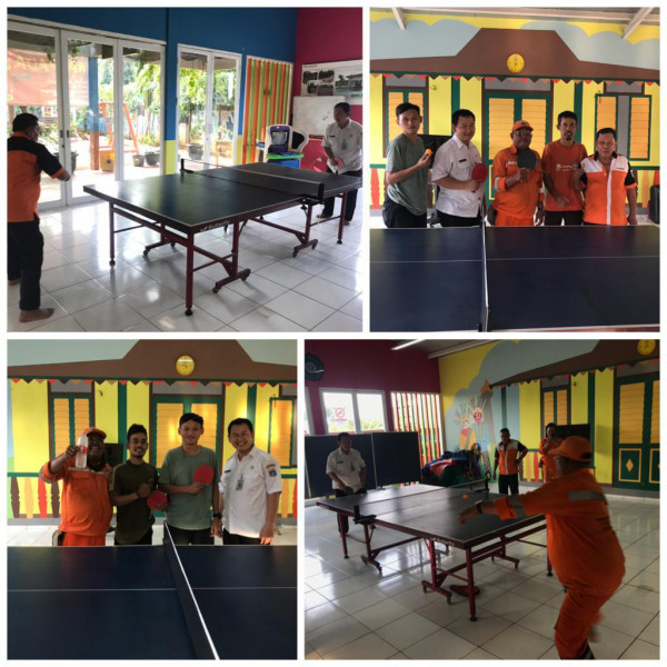 Babak semi final lomba tenis meja dalam rangka HUT RI ke 74 tahun 2019