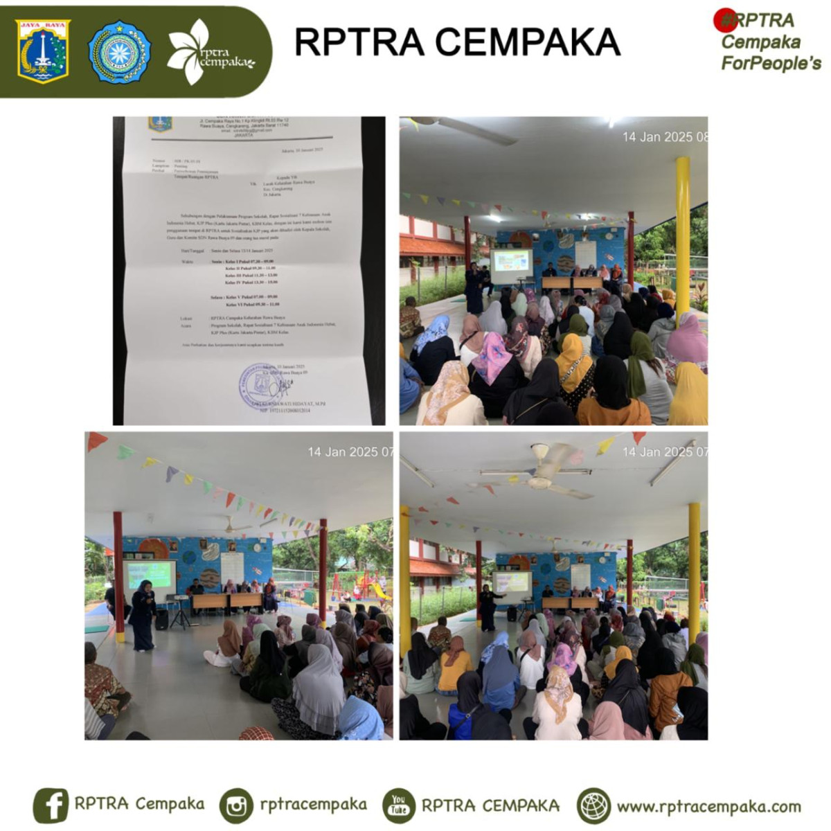 rapat sosialisasi 7 kebiasaan anak Indonesia Hebat dari SDN Rawa Buaya 09