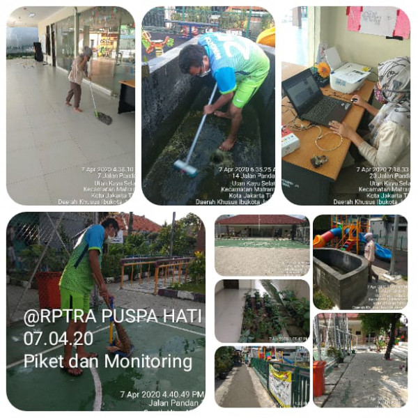 Kegiatan Piket Dan Monitoring Pengelola RPTRA Puspa Hati